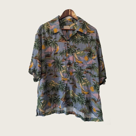 GANT - Patterned short sleeve shirt - Sz L - Picture 1 of 6
